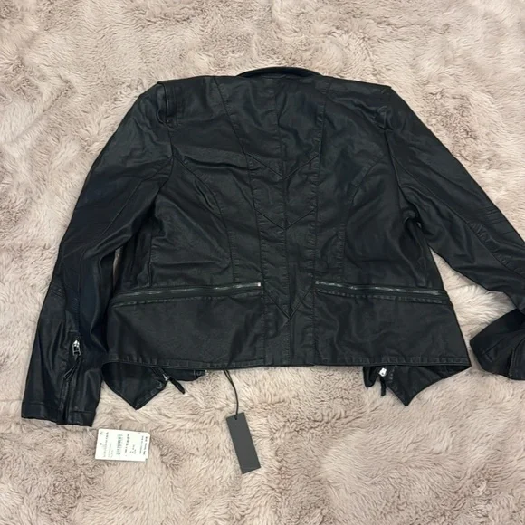 Faux leather moto jacket - Picture 8 of 8